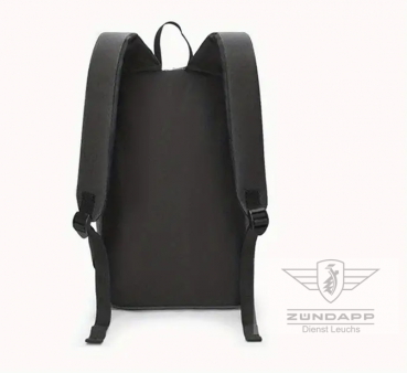 Zündapp Rucksack mit vielen Staufächern, Schwarz mit Emblem und Schrift